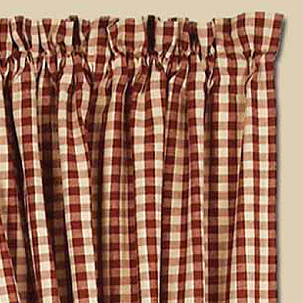 Barn Red Nutmeg Heritage House Check Barn Red Drapery 86