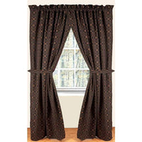 Black - Mustard Lover’???s Knot Jacquard Drapery 86