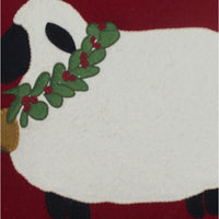 C Christmas Sheep Wool Felt Pillow 14 In PL784202 - Interiors by Elizabeth