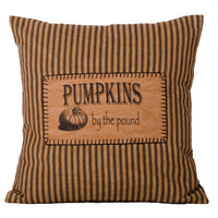 Pumpkins By The Pound Pillow Tea Dyed-Black - Interiors by Elizabeth