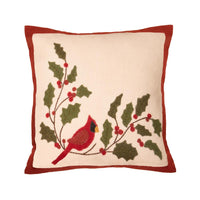 Cardinal Holly Pillow -  Interiors by Elizabeth