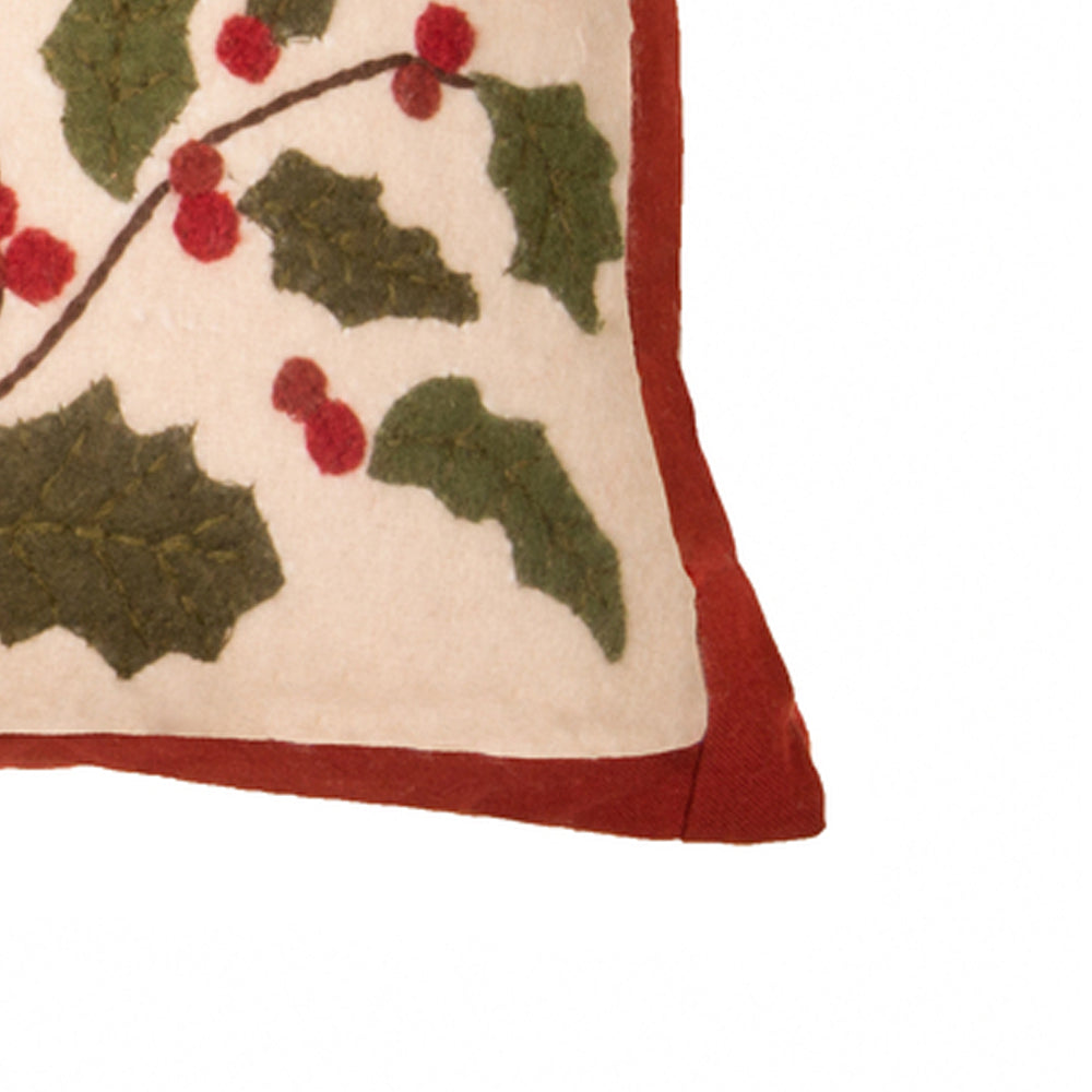 Cardinal Holly Pillow PLRE0333