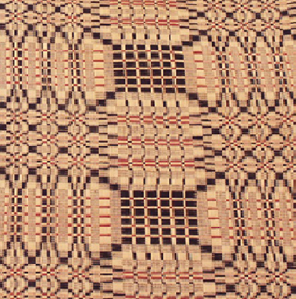 Trenton Jacquard Nutmeg Black Red Placemat  Set of 6 PM243025
