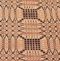 Trenton Jacquard Nutmeg Black Red Placemat  Set of 6 PM243025