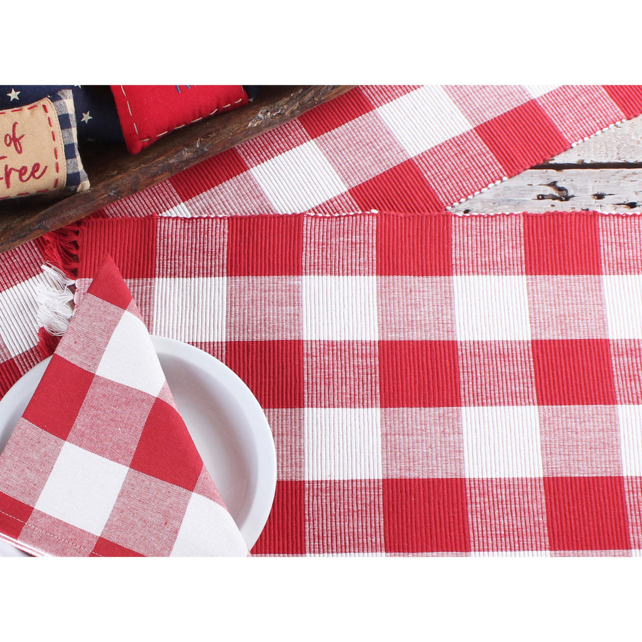 Buffalo Check Crimson Red Placemat  Set of 6 PM510019