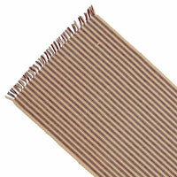Barn Red Nutmeg York Ticking Placemat Set Of Six - Interiors by Elizabeth