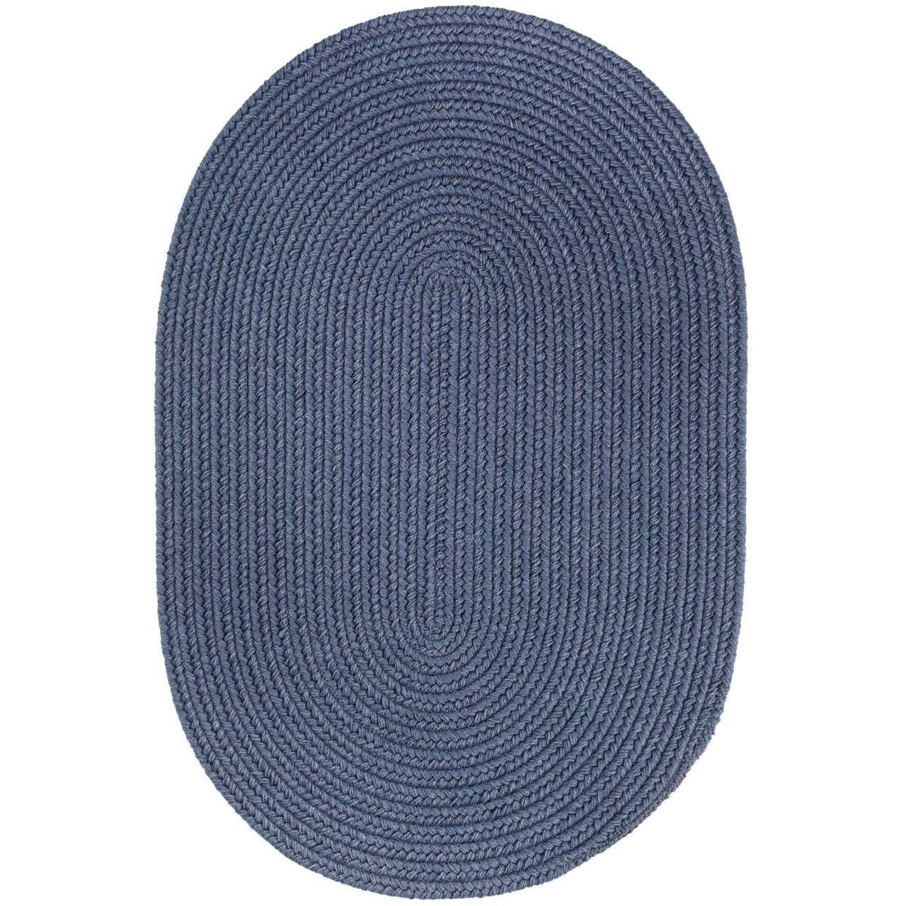 Wool Solids Area Rug - Oval - S102 Sailor Blue