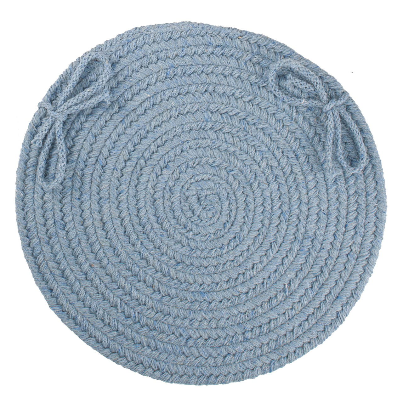 Wool Solids Chair Pad - S103 Blue Bonnet