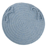 Wool Solids Chair Pad - S103 Blue Bonnet