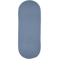 Wool Solids Area Rug - Runner - S103 Blue Bonnet