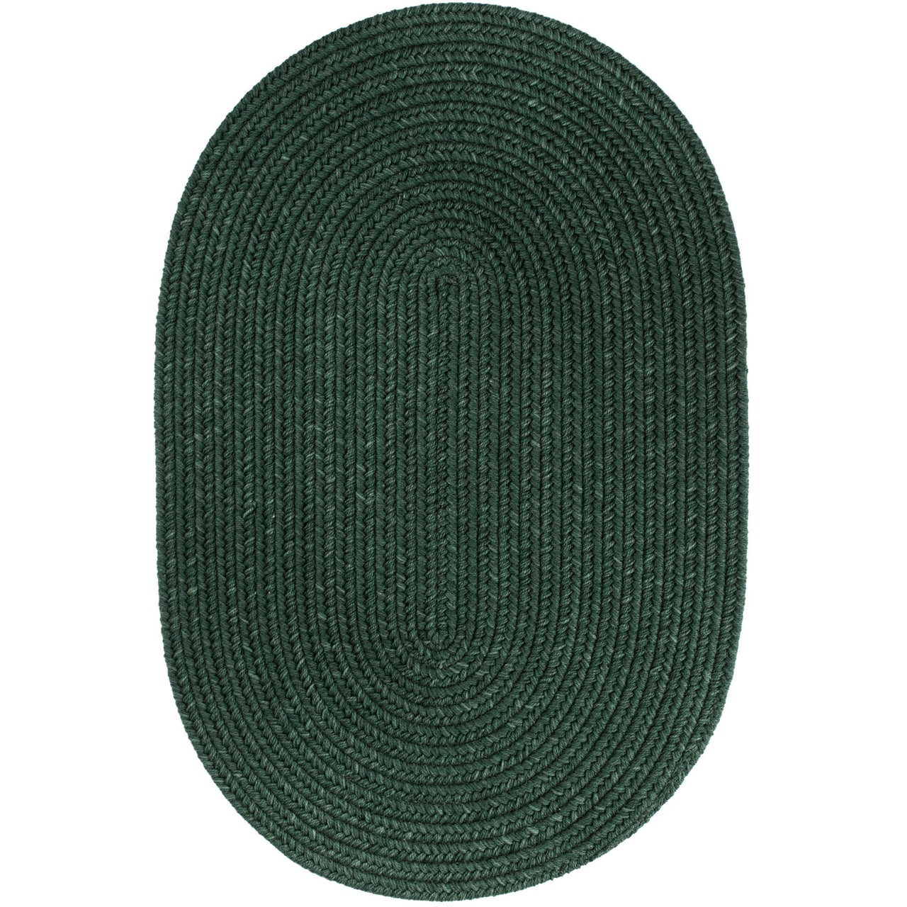 Wool Solids Area Rug - Oval - S105 Hunter Green