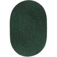 Wool Solids Area Rug - Oval - S105 Hunter Green