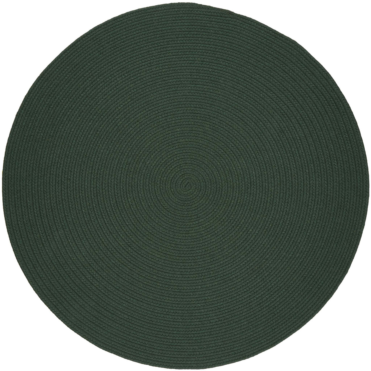Wool Solids Area Rug - Round - S105 Hunter Green