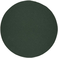 Wool Solids Area Rug - Round - S105 Hunter Green