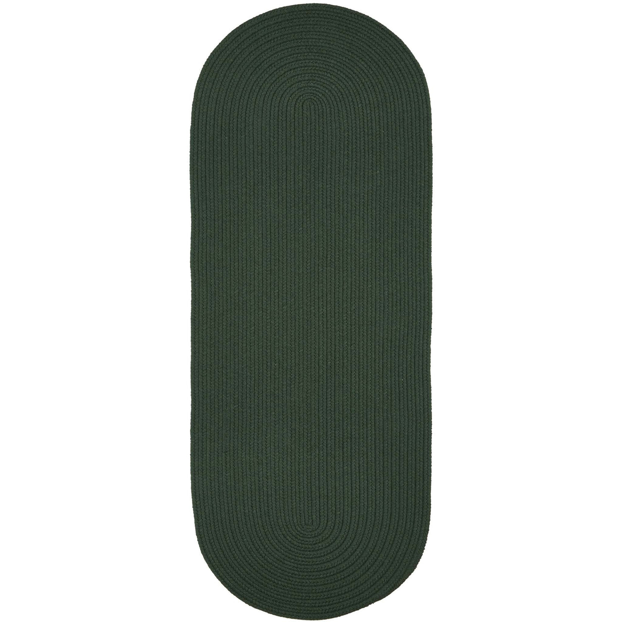 Wool Solids Area Rug - Runner - S105 Hunter Green