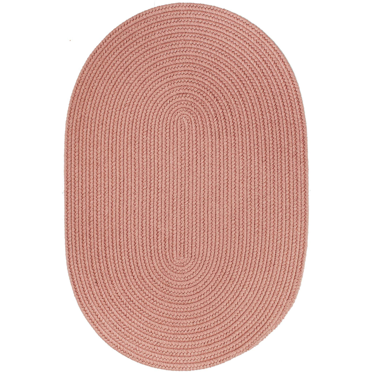 Wool Solids Area Rug - Oval - S106 Old Rose