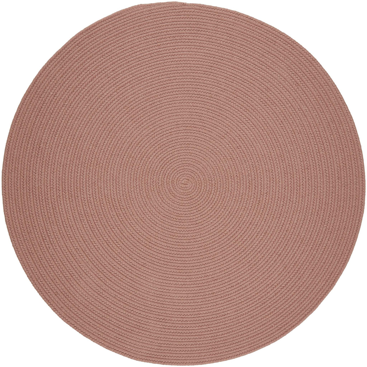 Wool Solids Area Rug - Round - S106 Old Rose