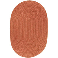 Wool Solids Area Rug - Oval - S108 Terra Cotta