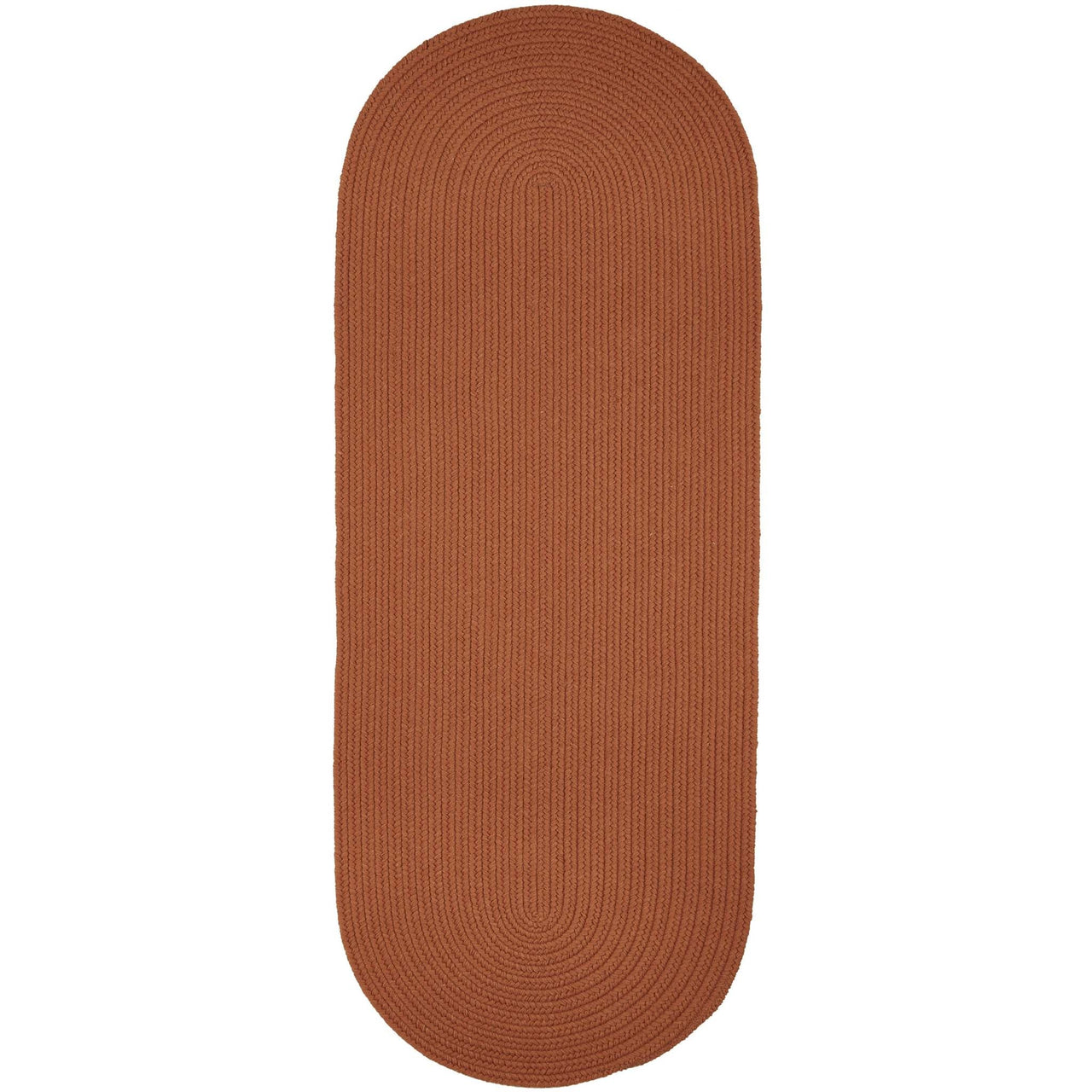 Wool Solids Area Rug - Runner - S108 Terra Cotta