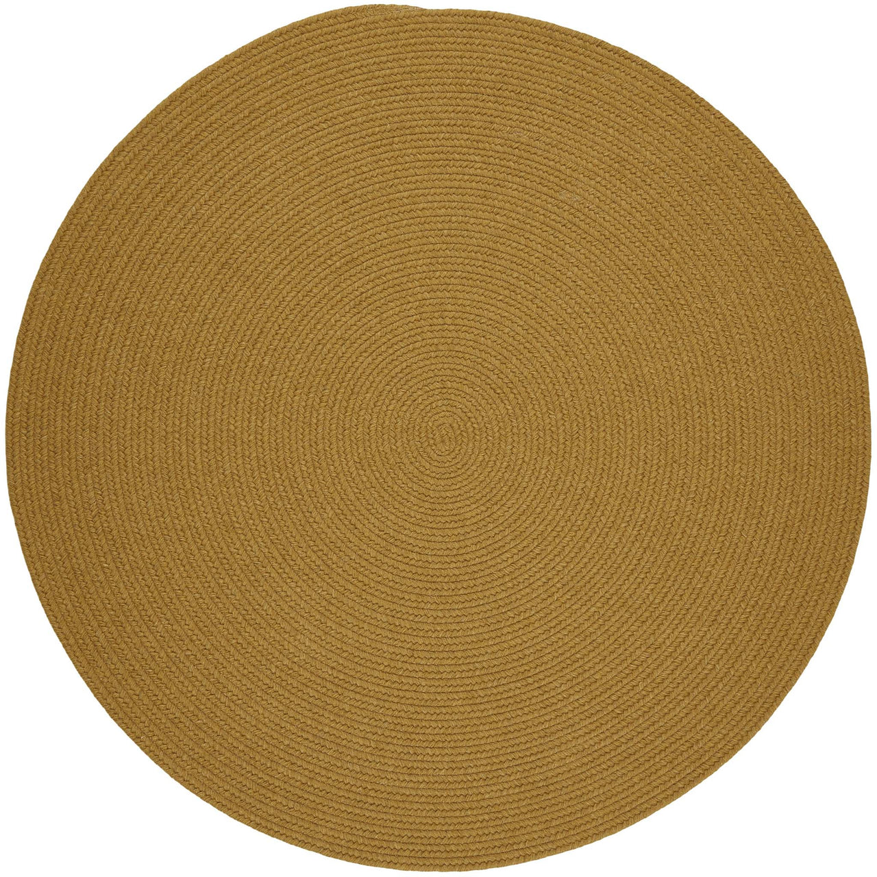 Wool Solids Area Rug - Round - S109 Vintage Gold