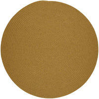 Wool Solids Area Rug - Round - S109 Vintage Gold
