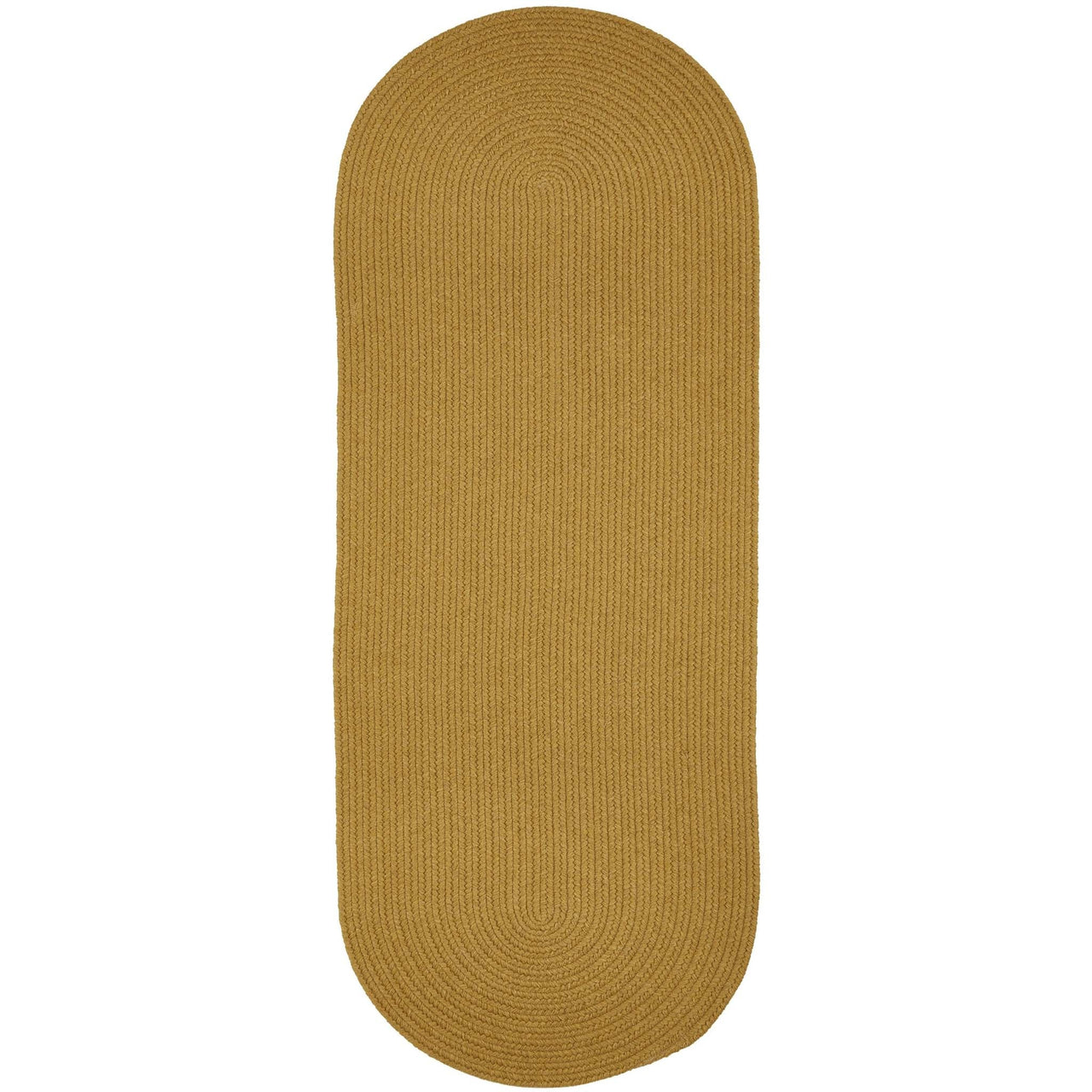 Wool Solids Area Rug - Runner - S109 Vintage Gold