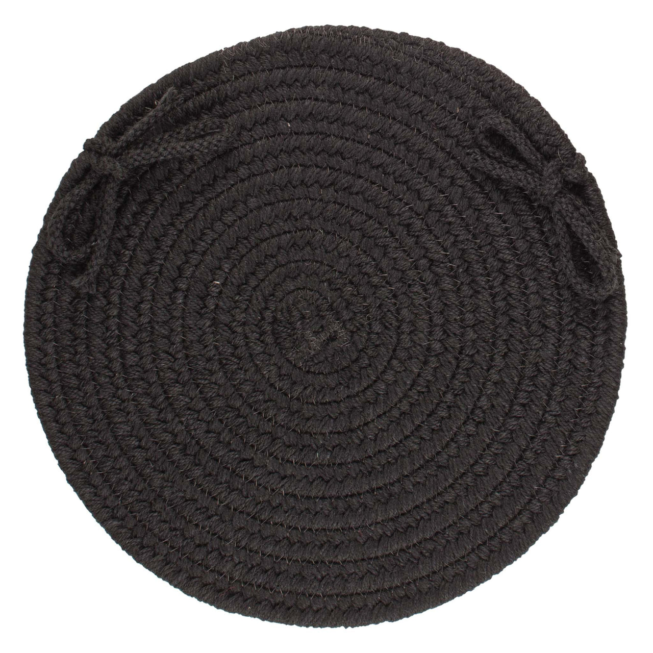 Wool Solids Chair Pad - S112 Black
