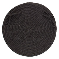 Wool Solids Chair Pad - S112 Black