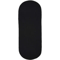 Wool Solids Area Rug - Runner - S112 Black