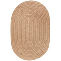 Wool Solids Area Rug - Oval - S114 Taupe
