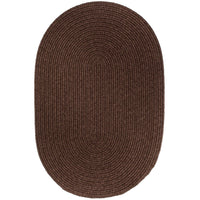 Wool Solids Area Rug - Oval - S116 Walnut
