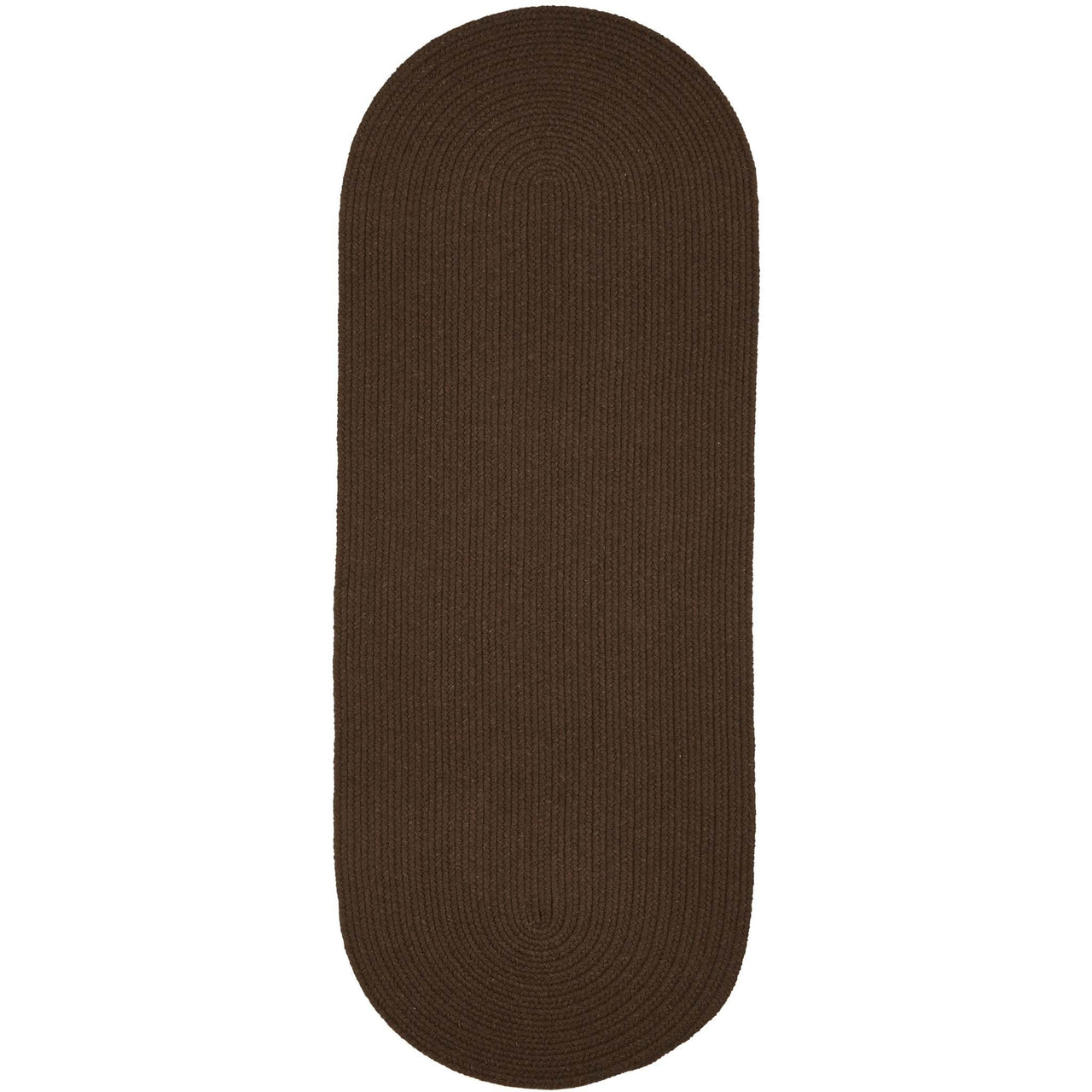 Wool Solids Area Rug - Runner - S116 Walnut