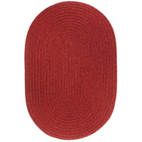 Wool Solids Area Rug - Oval - S120 Scarlet