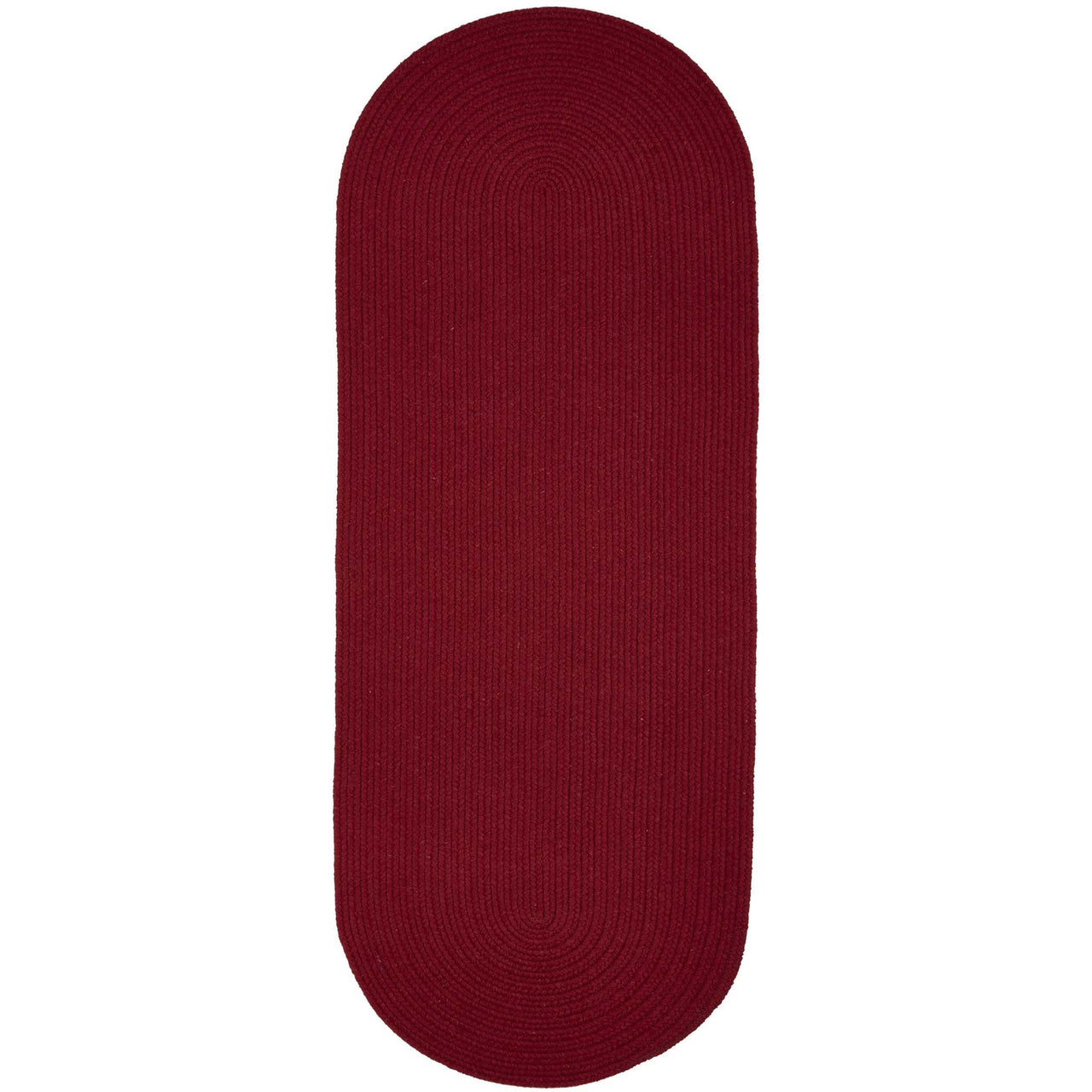 Wool Solids Area Rug - Runner - S120 Scarlet