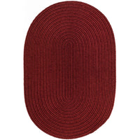 Wool Solids Area Rug - Oval - S121 Barn Red