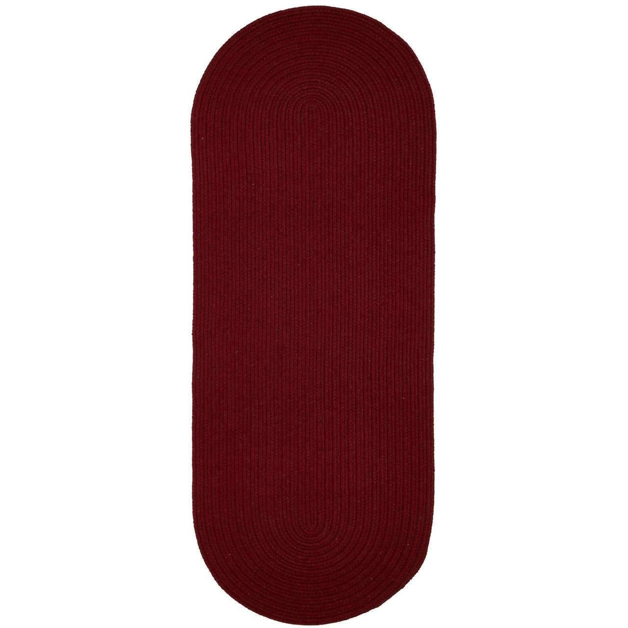 Wool Solids Area Rug - Runner - S121 Barn Red