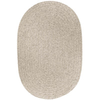 Wool Solids Area Rug - Oval - S123 Light Grey