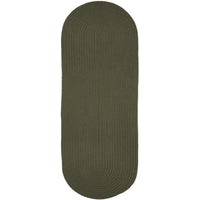 Wool Solids Area Rug - Runner - S129 Dark Sage