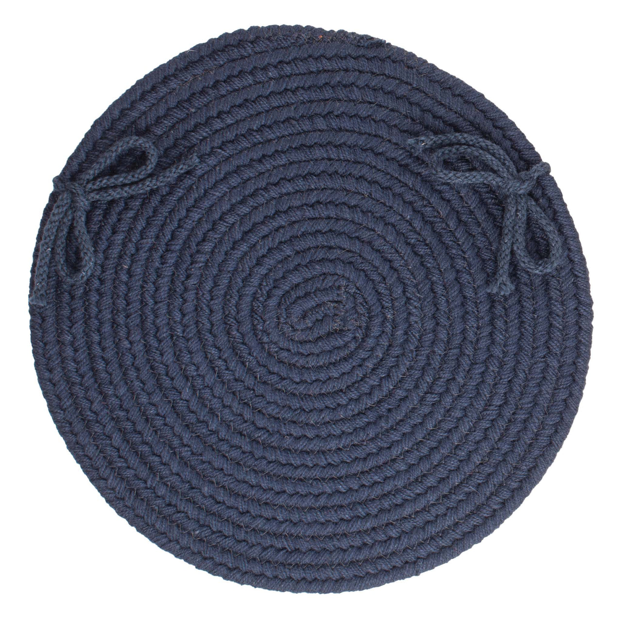 Wool Solids Chair Pad - S156 Navy