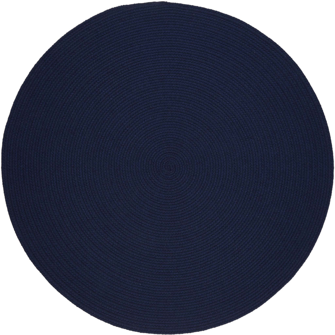 Wool Solids Area Rug - Round - S156 Navy