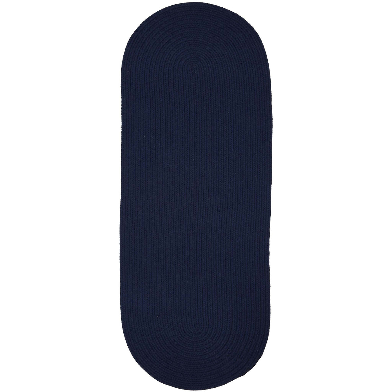 Wool Solids Area Rug - Runner - S156 Navy