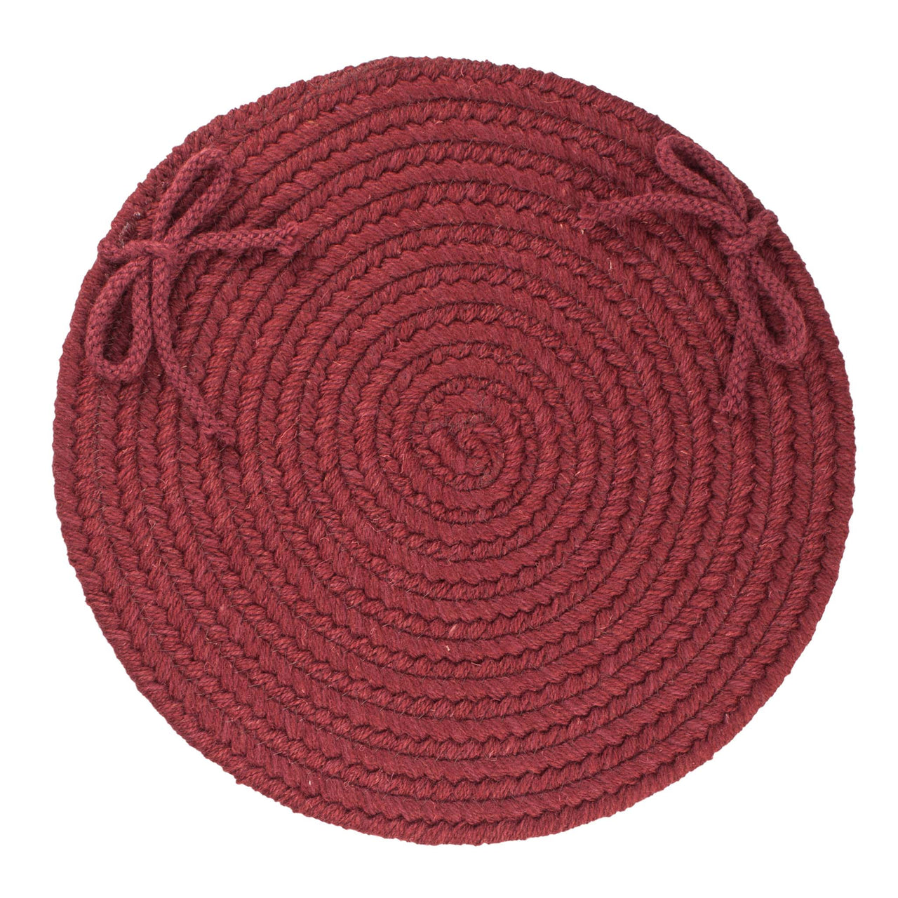 Wool Solids Chair Pad - S157 Red Wine