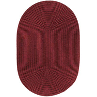 Wool Solids Area Rug - Oval - S157 Red Wine