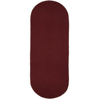 Wool Solids Area Rug - Runner - S157 Red Wine