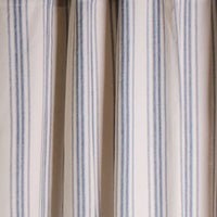 Cream Colonial Blue Grain Sack Stripe Shower Curtain SC165014
