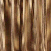 Black Nutmeg York Ticking Shower Curtain - Interiors by Elizabeth