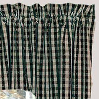 Black Nutmeg Heritage House Check Black Swag Lined - Interiors by Elizabeth