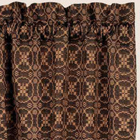 Black Tan Marshfield Jacquard Swag Lined - Interiors by Elizabeth