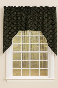 Black Nutmeg Kingston Jacquard Swag Lined SW310011