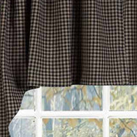 Black Oat Newbury Gingham Swag Lined - Interiors by Elizabeth